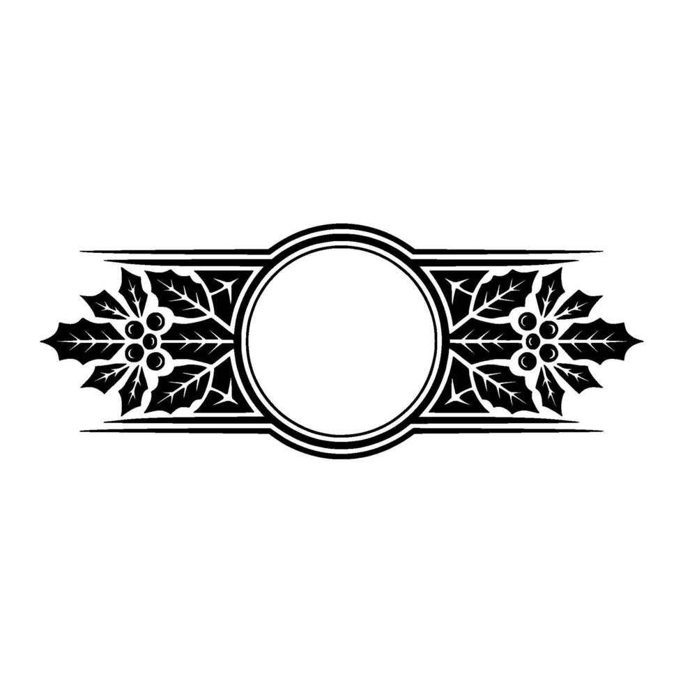 Elegant Botanical Ornament, Vintage Frame vector