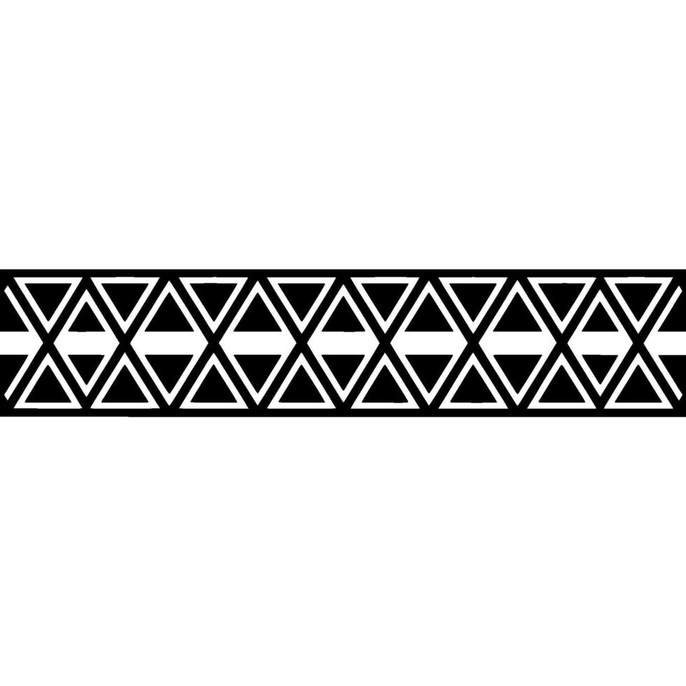 Geometric Border, Black and White, Art Deco Pattern, Triangles vector