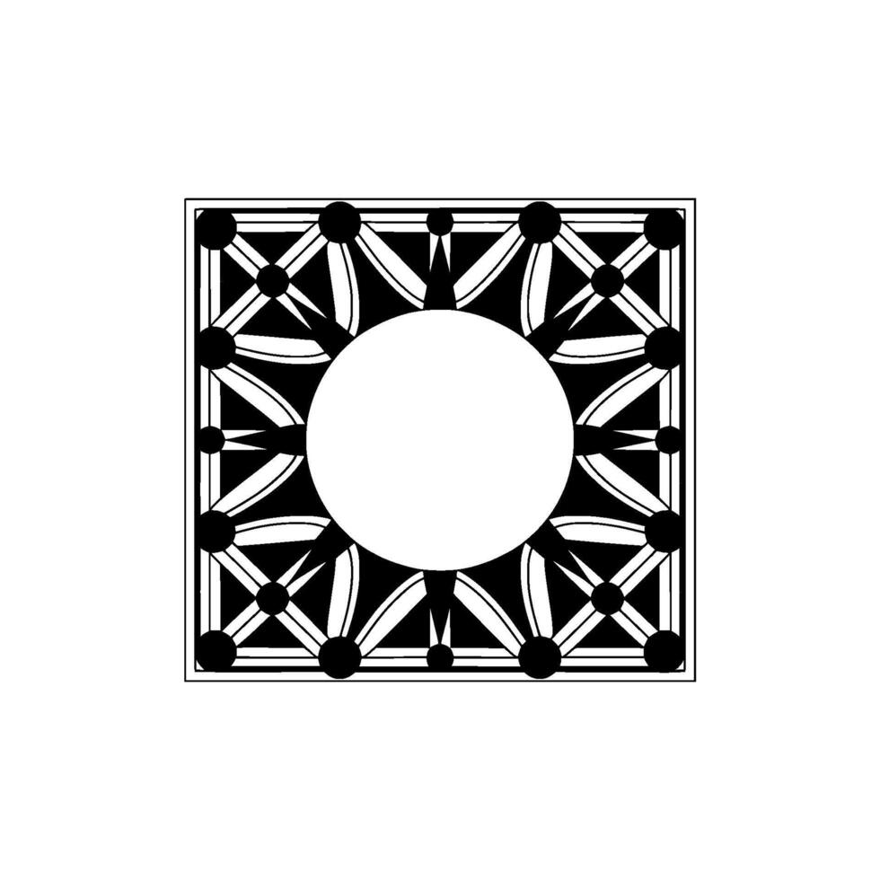 Geometric Sunburst, Minimalist , Circular Symmetry vector