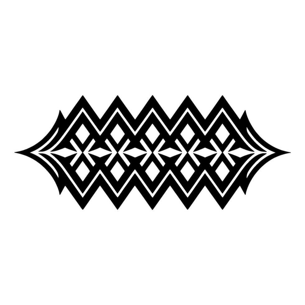 Geometric Wave, Black White Pattern, Abstract vector