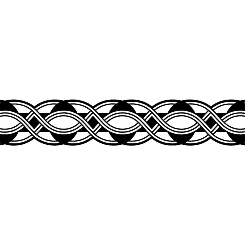 Intricate Celtic Border, Elegant Woven Pattern vector