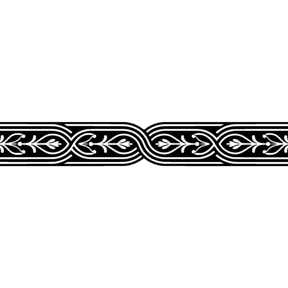 Elegant Art Nouveau Border, Detailed Decorative Element vector