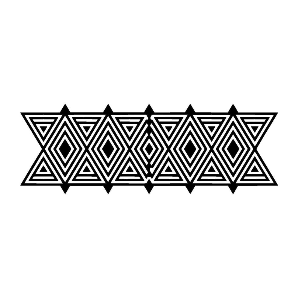Geometric Deco Border, Minimalist Black White Pattern, Geometry vector