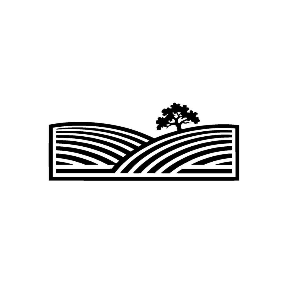 Minimalist Landscape Emblem Growth, Heritage, and Serenity vector