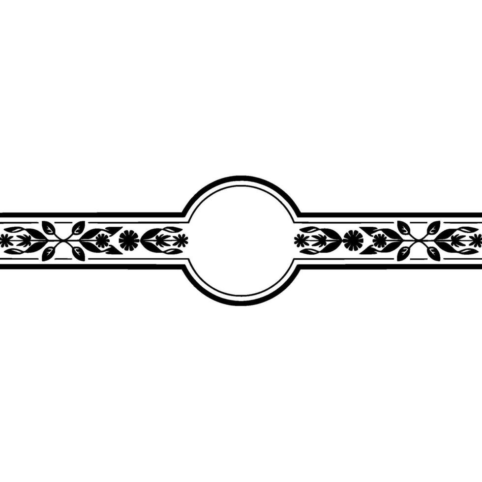 Elegant Vintage Border, Decorative Element, Classic, Floral vector