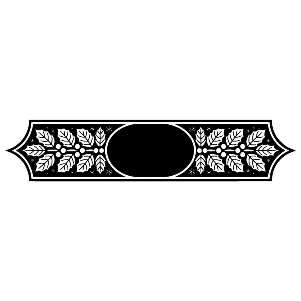 Elegant Winter Border, Festive Element, Leaf vector