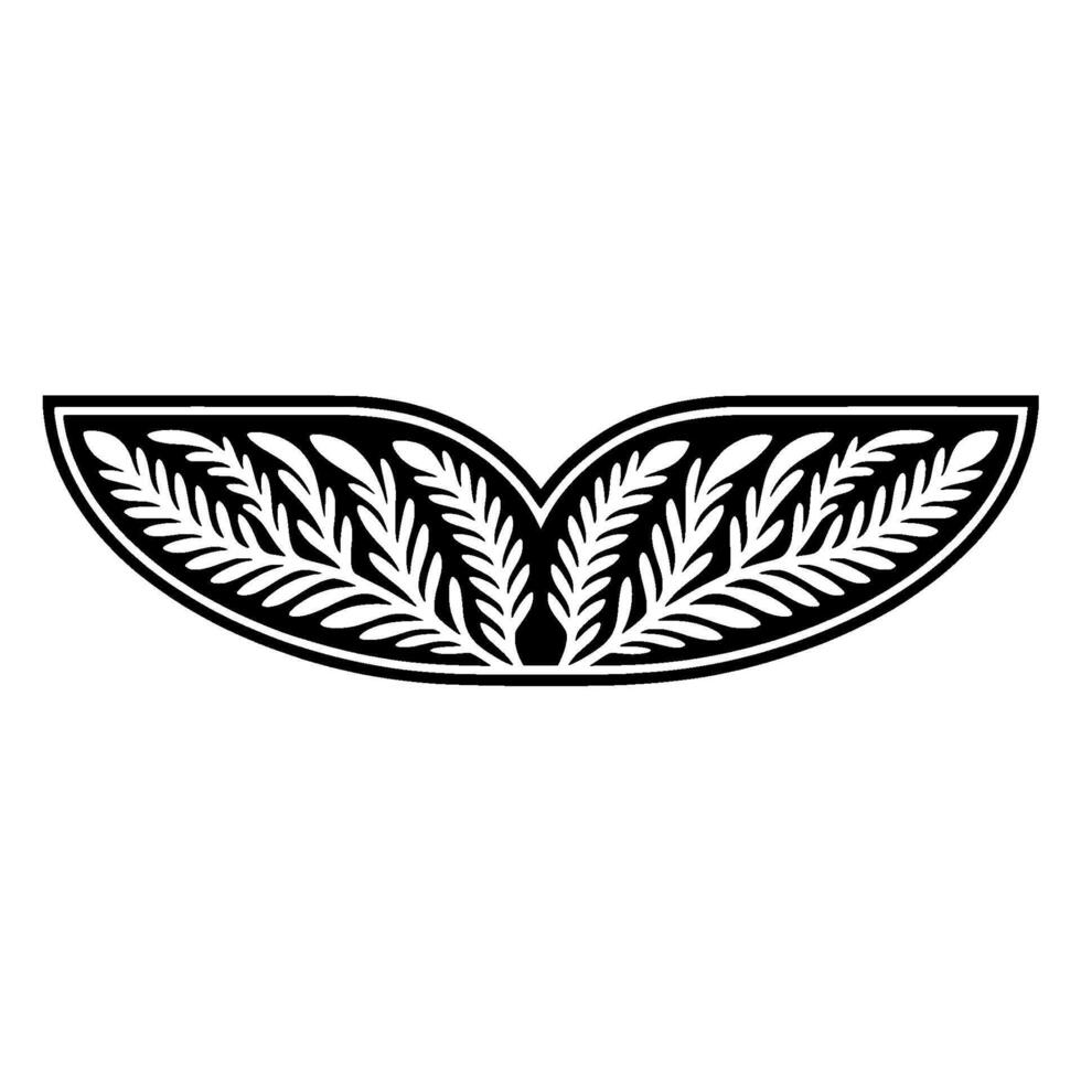 Stylized Fern Emblem, Vintage Botanical vector