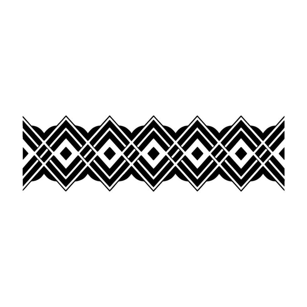 Geometric Deco Border, Minimalist Pattern, Zigzag vector