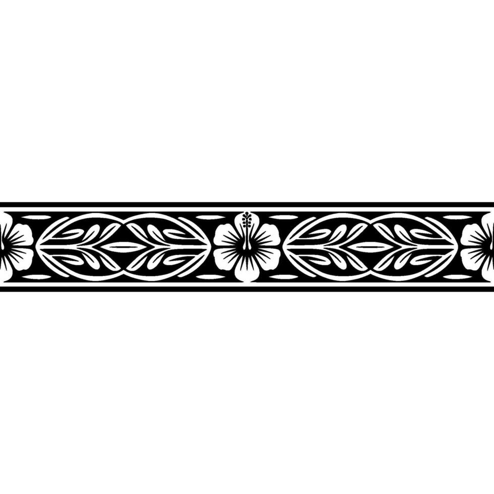 Elegant Botanical Border, Vintage Style - Craft vector