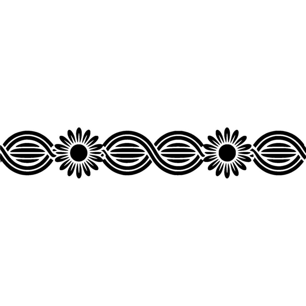 Intricate Floral Border, Elegant , Decorative Element, Pattern vector
