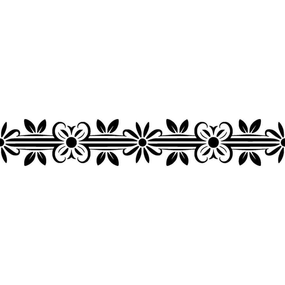 Elegant Floral Border, Vintage , Decorative Element, alternate version 44 vector
