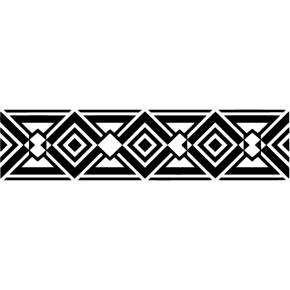 Geometric Deco Border Black and White Pattern vector
