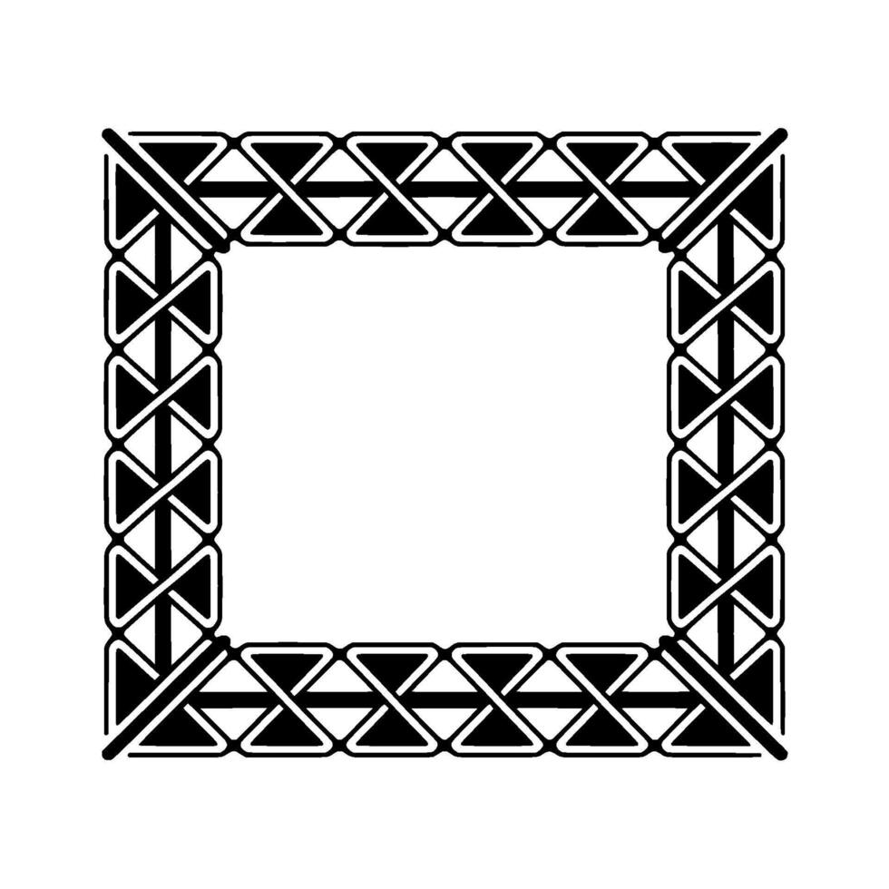 Geometric Celtic Frame, Minimalist , Textured Border vector
