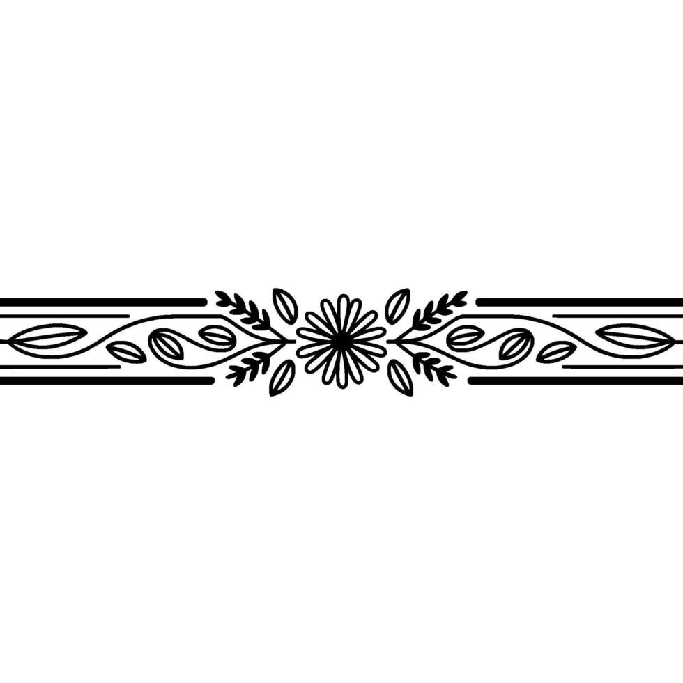 Elegant Floral Border, Vintage , Decorative Element, alternate version 45 vector