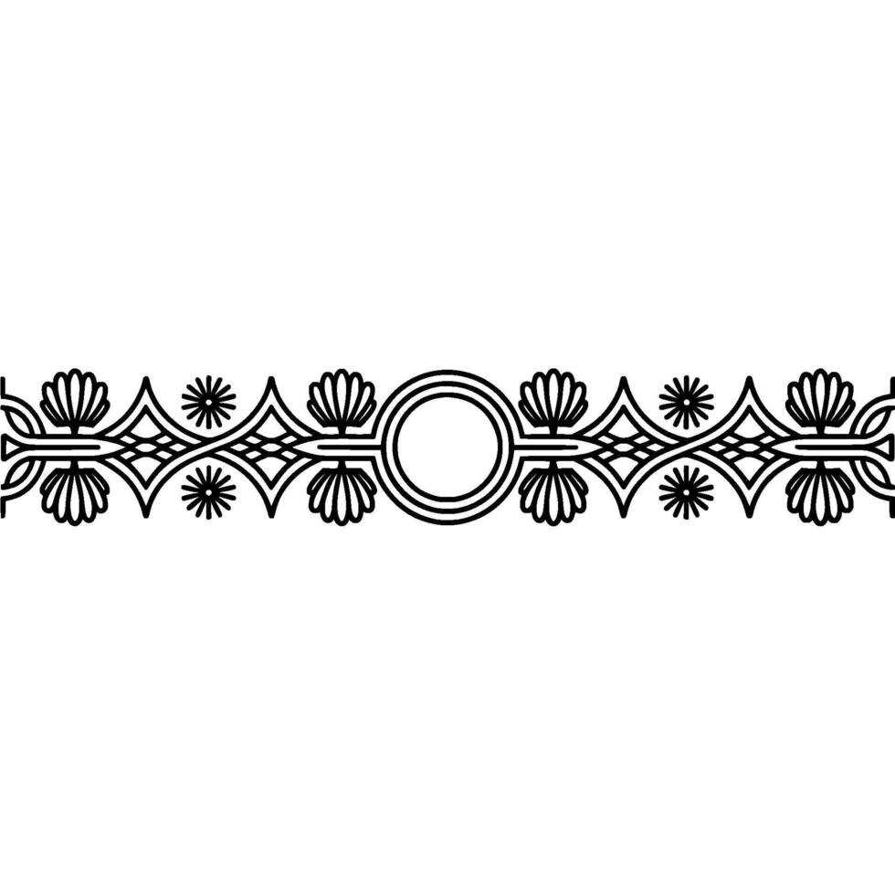 Intricate Floral Border, Vintage , Decorative Element, Symmetry vector