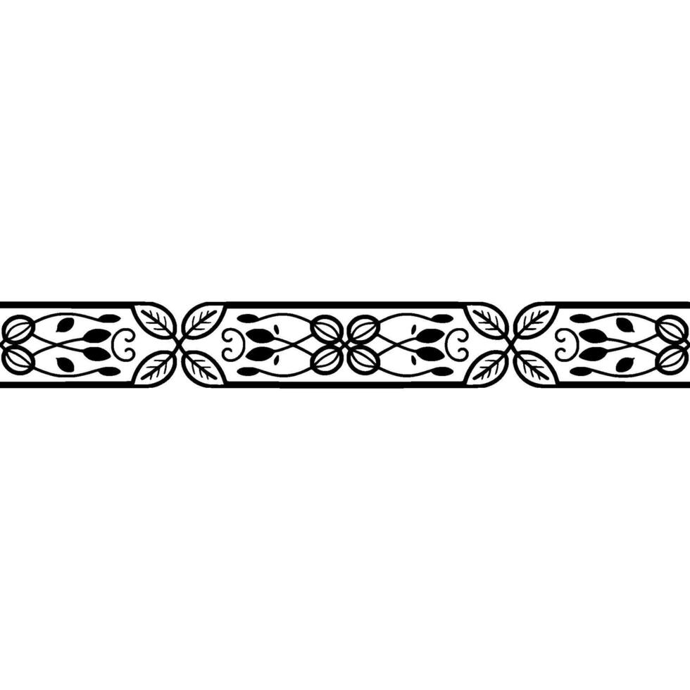 Elegant Botanical Border, Vintage , Decorative Element - Floral vector
