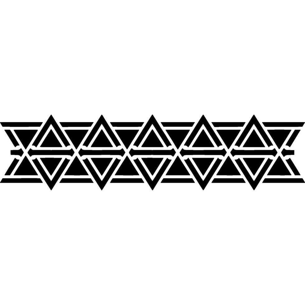 Geometric Tribal Border, Minimalist, Triangles vector