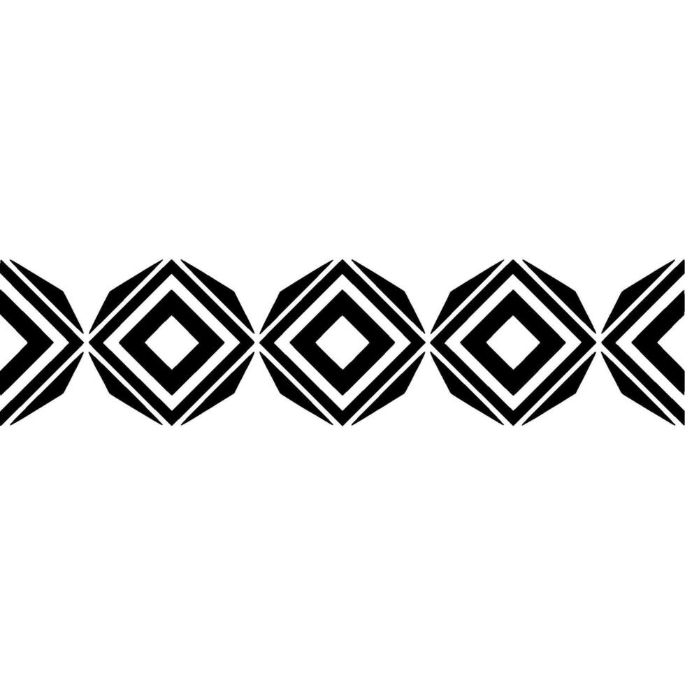 Geometric Tribal Border, Minimalist , Black White Pattern vector