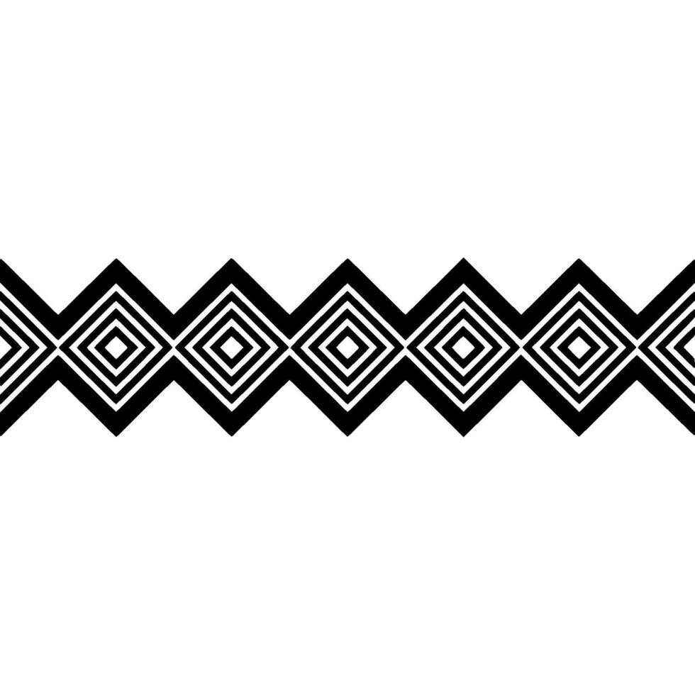 Geometric Zigzag Border, Minimalist, Diamond vector