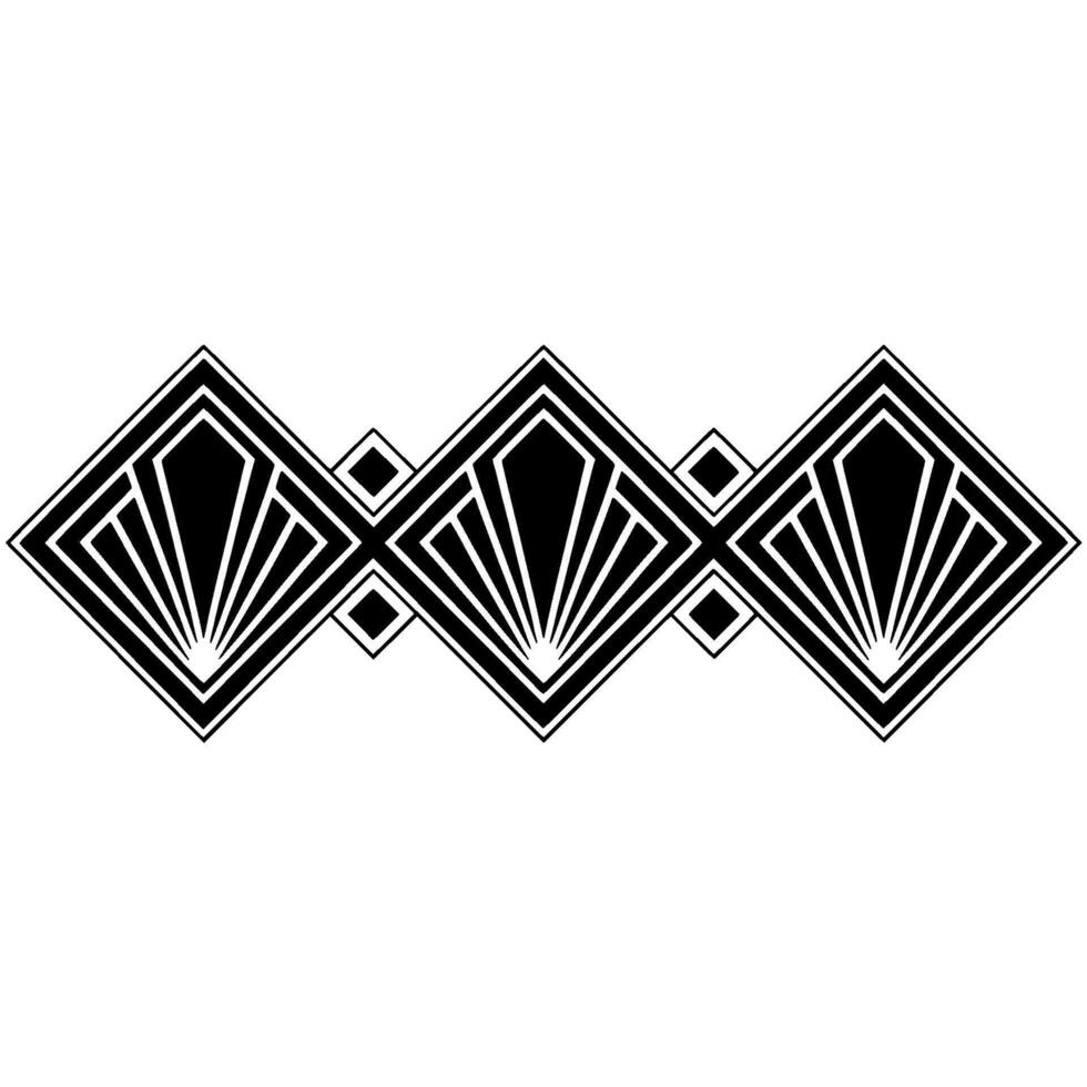 Geometric Deco Border, Art Deco Pattern, Stylized Radiance vector