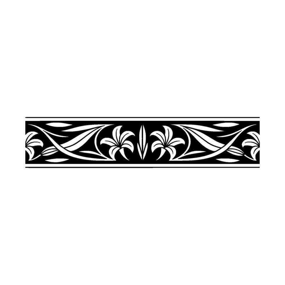 Elegant Floral Border, Vintage , Decorative Element, alternate version 48 vector