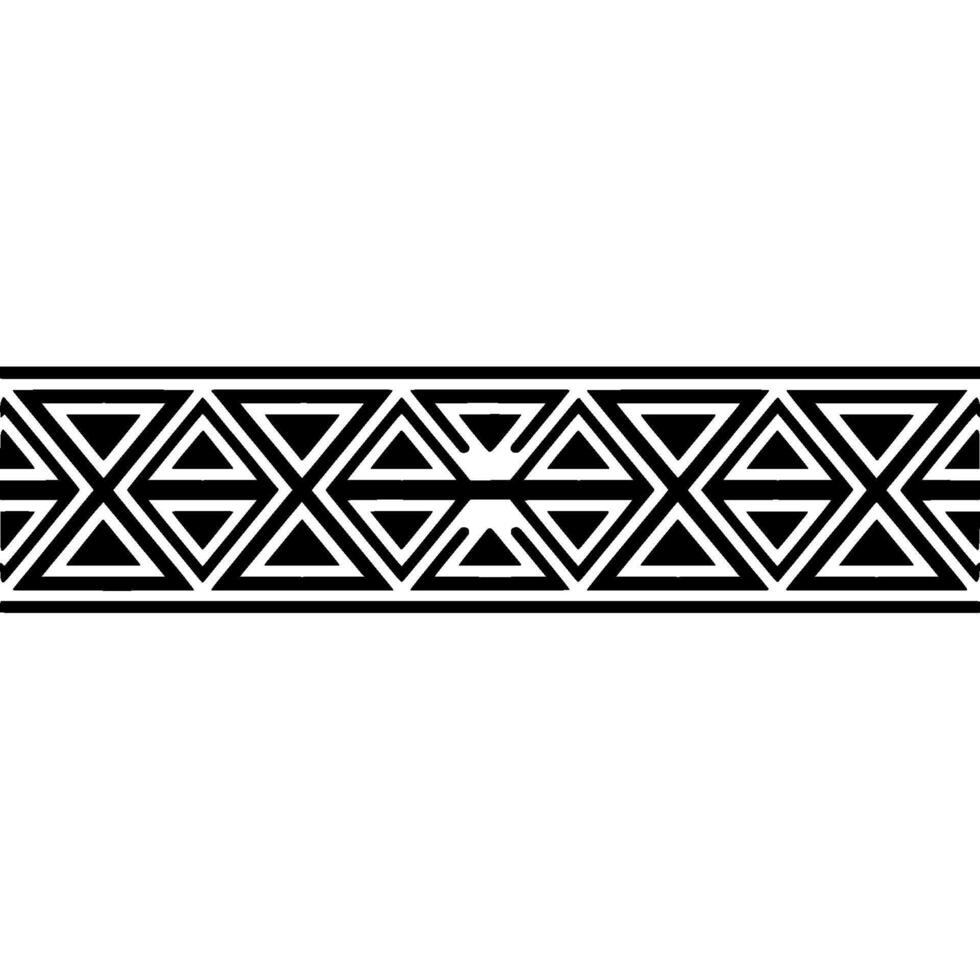 Geometric Deco Border Black White Pattern vector