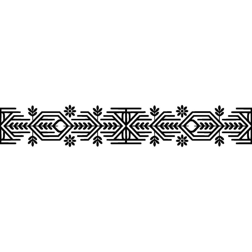Geometric Tribal Border, Minimalist, Scandinavian vector