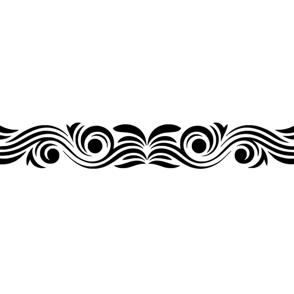 Elegant Swirl Border, Vintage Decorative Element, Line vector