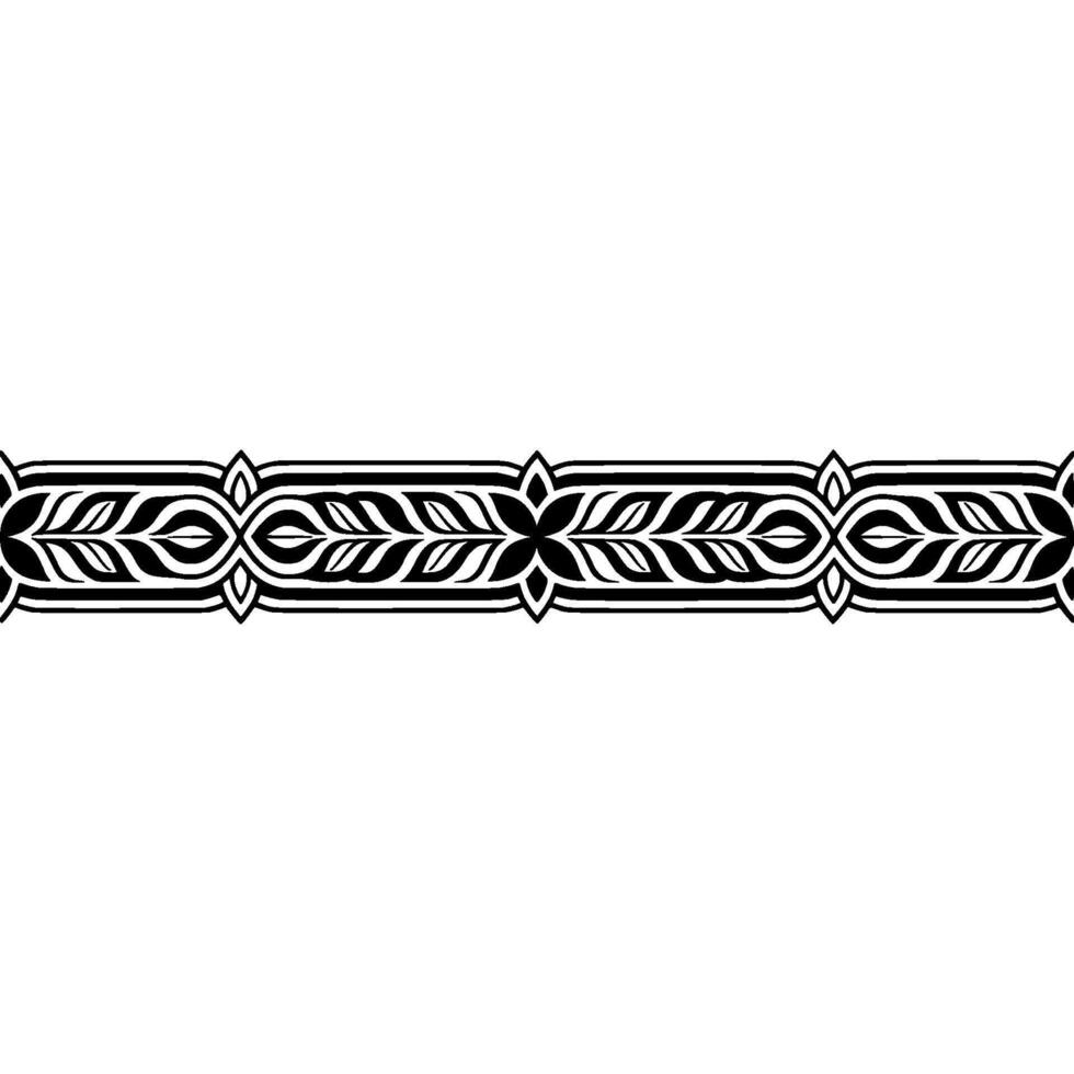 Intricate Black Border, Decorative Element, Vintage Style - Ornament vector