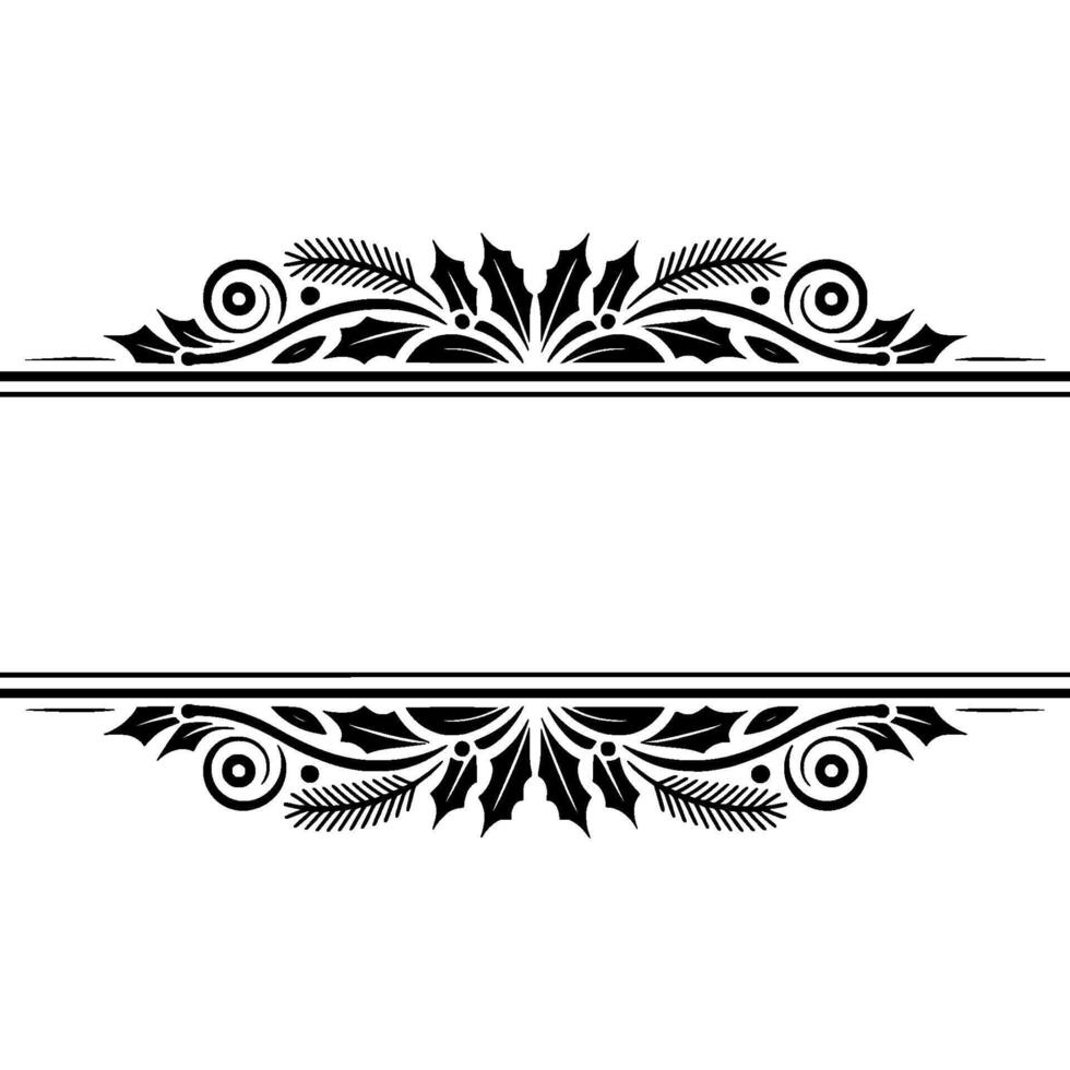 Elegant Vintage Border, Festive Ornamentation, Decorative Element vector