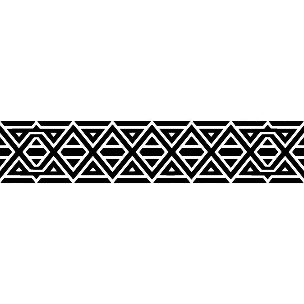Geometric Border, Art Deco Pattern, Minimalist - Triangles vector
