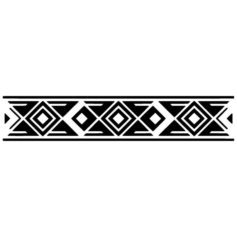Geometric Tribal Border, Minimalist, Motif vector