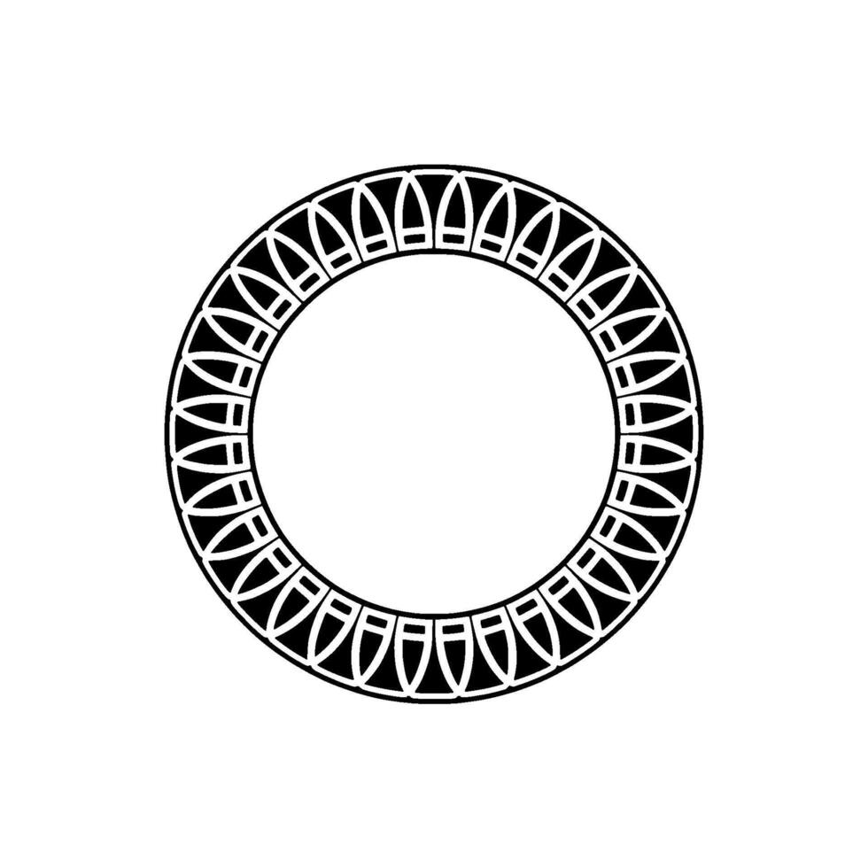 Geometric Circle Frame, Minimalist , Circular Motif, Outline vector
