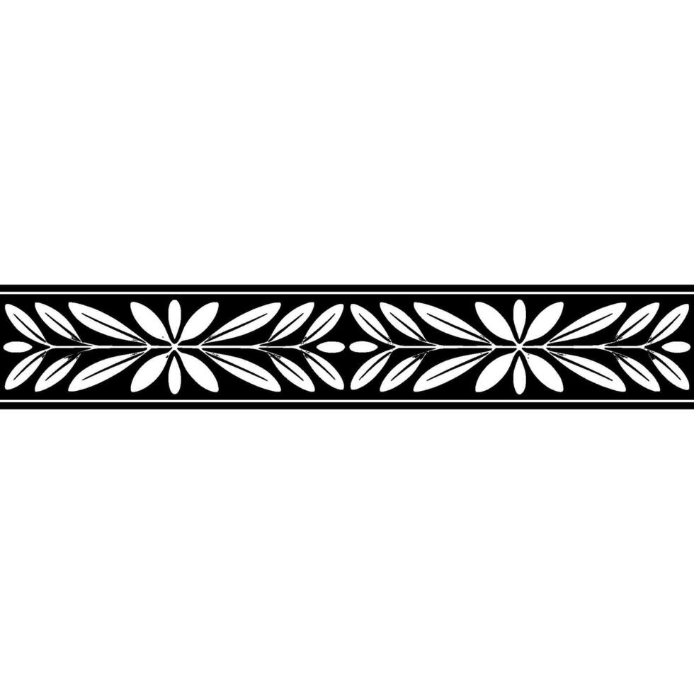 Elegant Laurel Border, Vintage Decorative Element, Ornamental vector