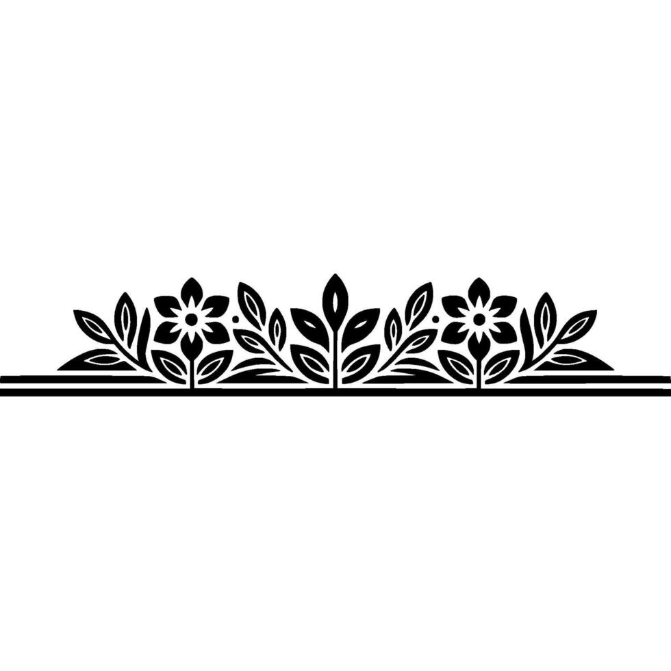 Elegant Floral Border, Vintage , Decorative Element, alternate version 49 vector