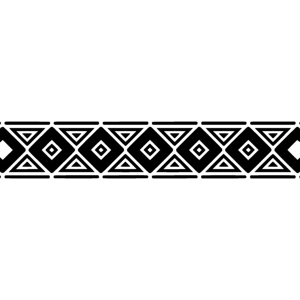 Geometric Tribal Border, Minimalist, Contour vector