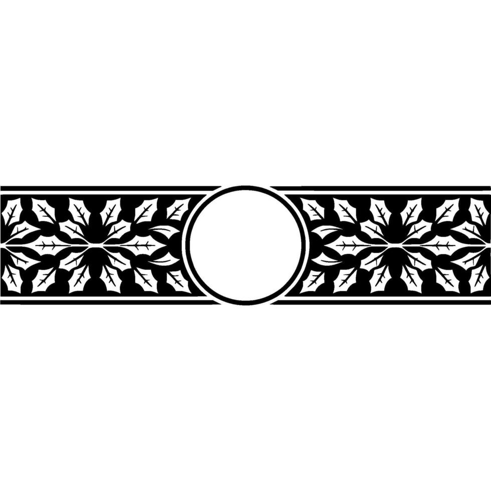 Elegant Holly Border, Vintage Ornamentation, Festive, Berries vector