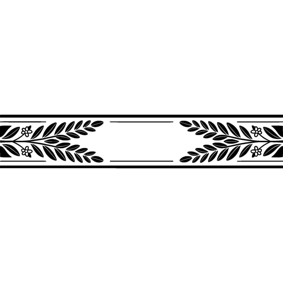 Elegant Botanical Border, Vintage - Art deco vector