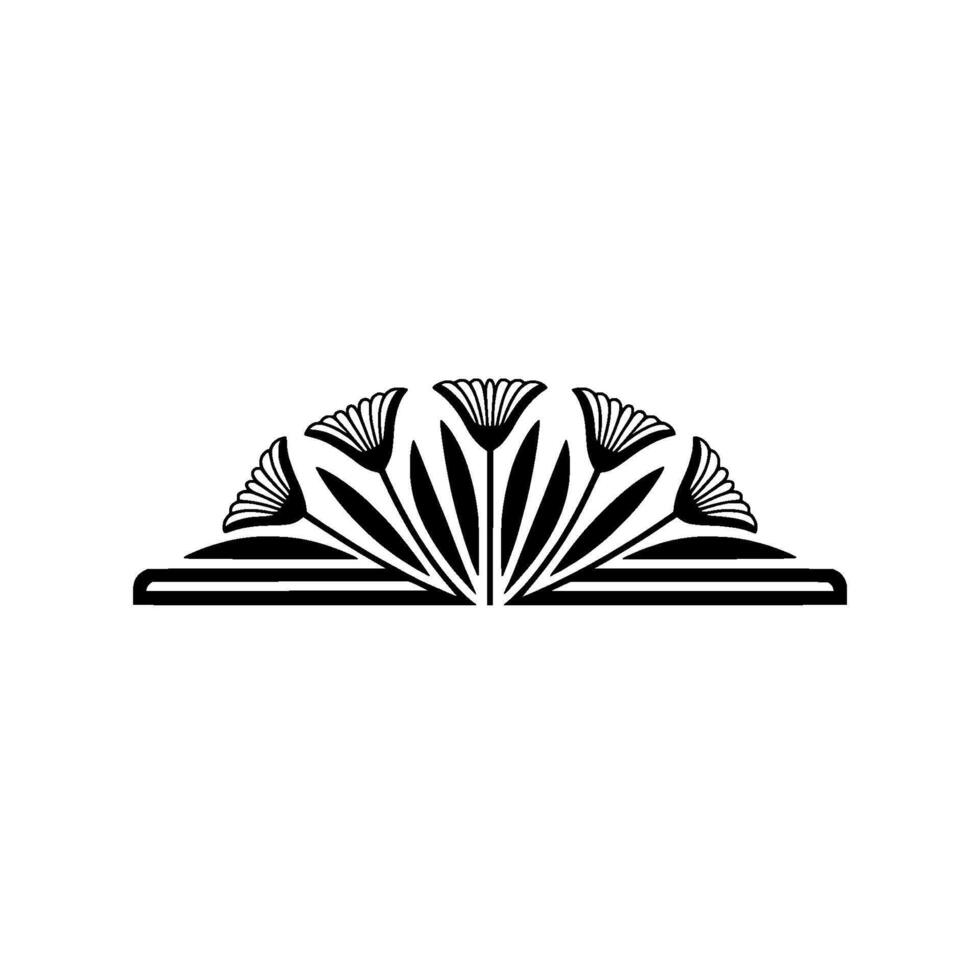 Geometric Papyrus Motif, Art Deco Style vector