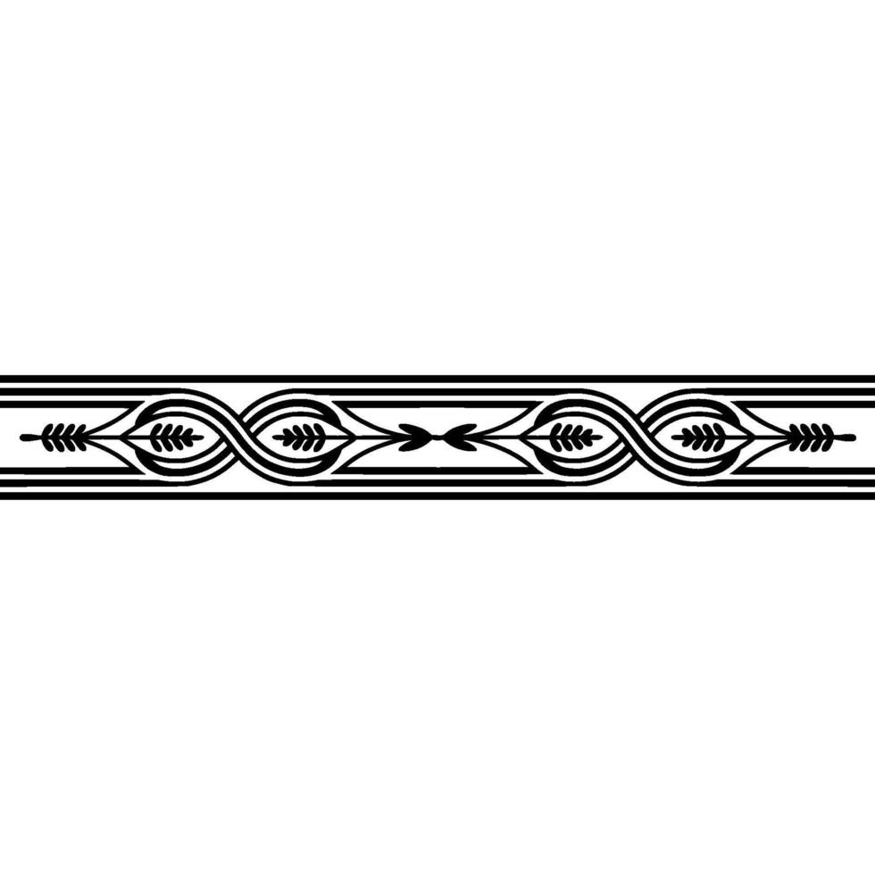 Elegant Art Nouveau Border, Vintage Element vector