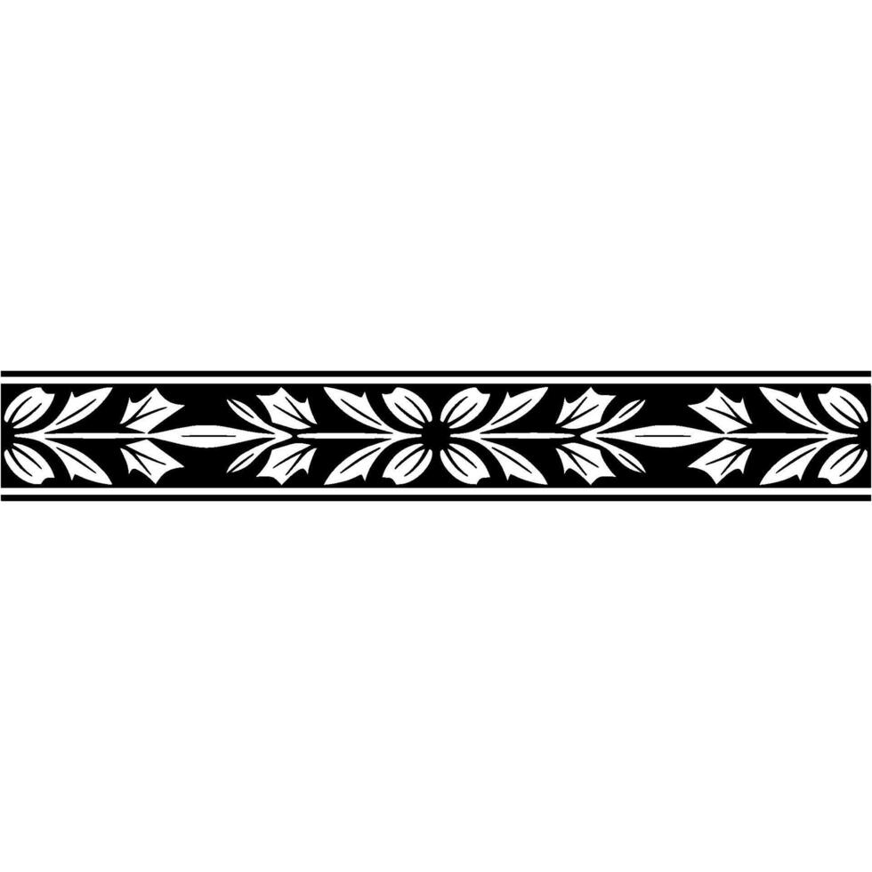 Stylized Laurel Wreath Border, Vintage, Floral vector