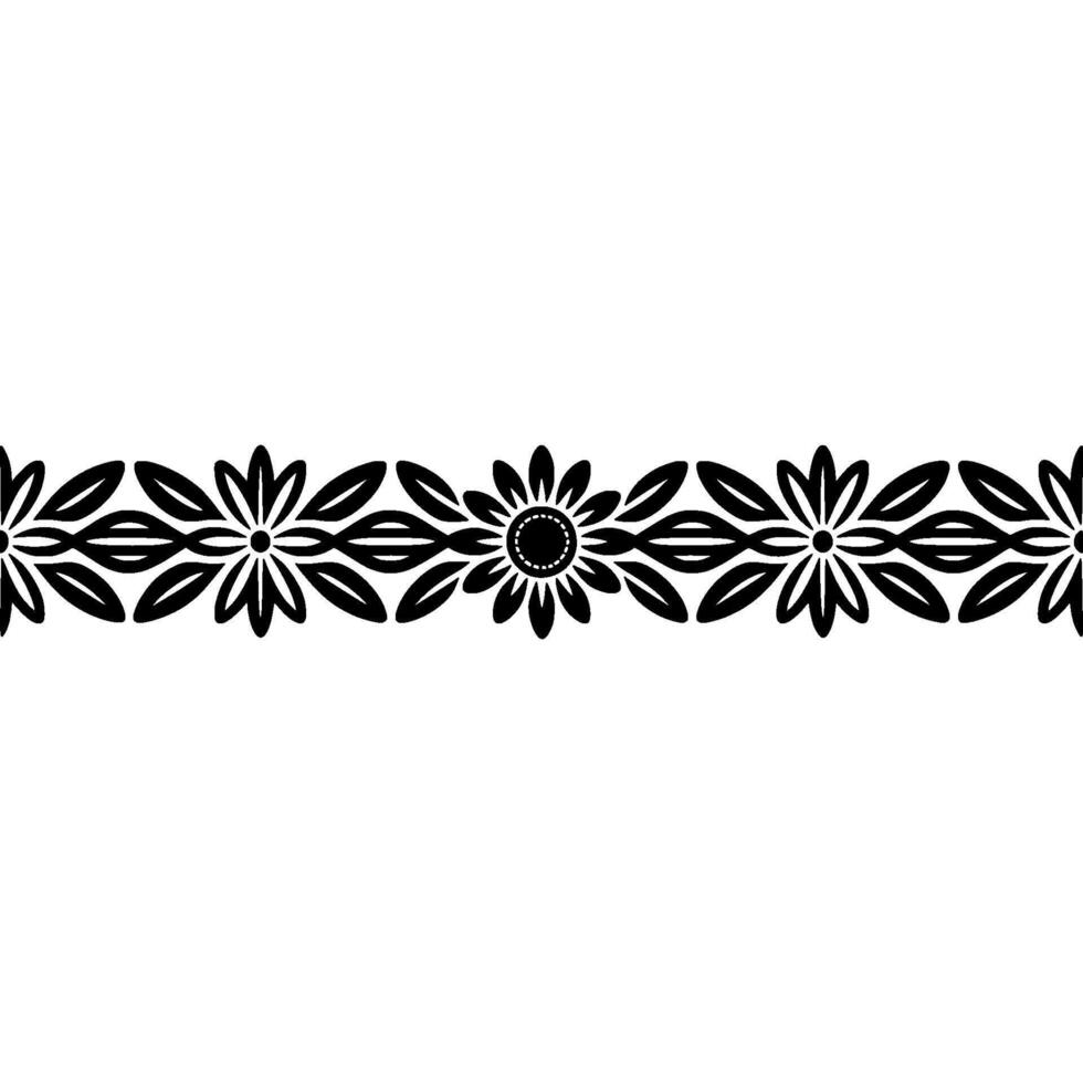 Intricate Floral Border, Elegant , Minimalist Style vector