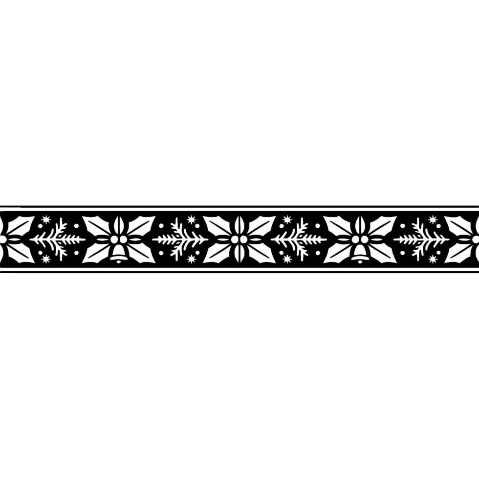 Intricate Winter Border, Festive Scandinavian vector