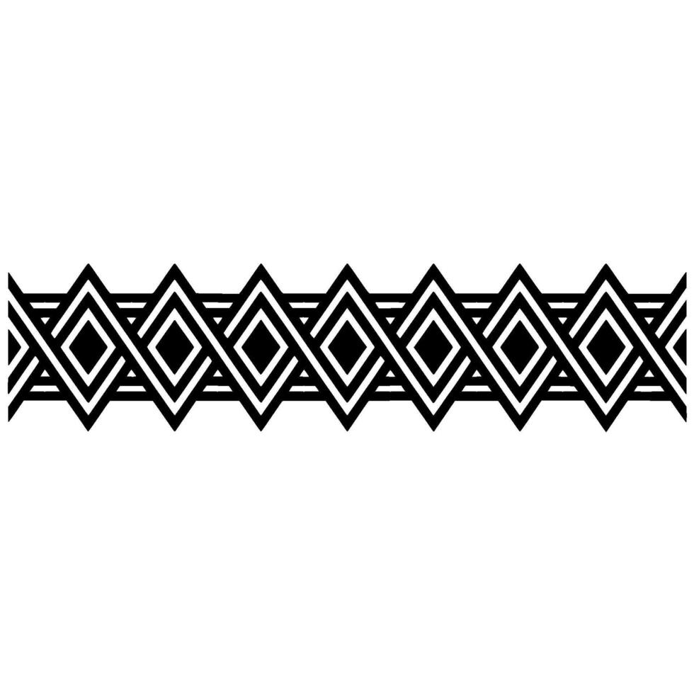 Geometric Deco Border, Minimalist Pattern, Elegant - Monochrome vector