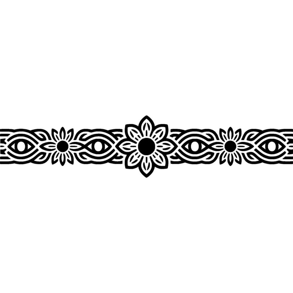 Intricate Black Border, Celtic Motif, Decorative Element vector