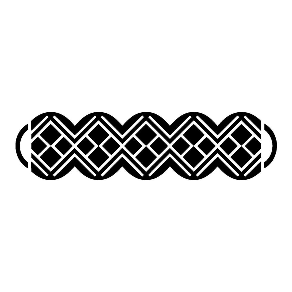 Geometric Wave Border, Art Deco Style, Zigzag vector