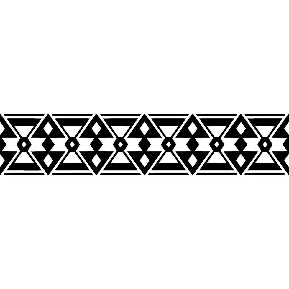Geometric Border, Art Deco Pattern, Black White, Minimalist - Minimalism vector