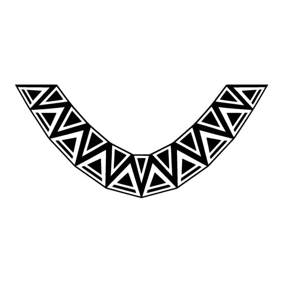 Geometric Crescent, Minimalist Tribal Pattern vector