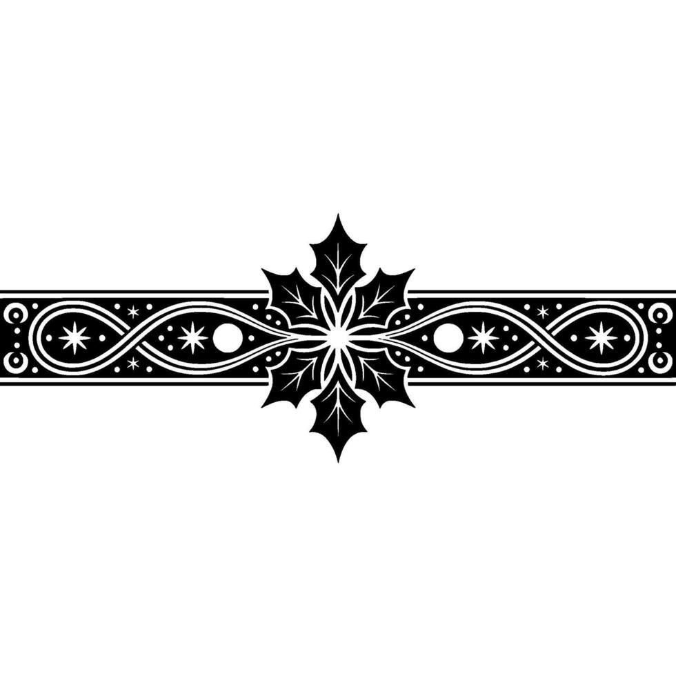 Elegant Black and White Decorative Border, Victorian Style vector