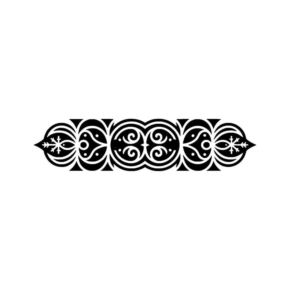 Intricate Black and White Ornamental Border, Scandinavian vector